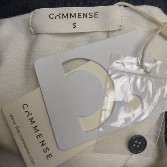 NWT Commense white black V-Neck short sleeve cropped cardigan bolero Small - Picture 8 of 8